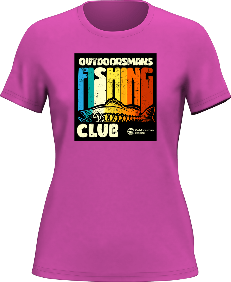 Load image into Gallery viewer, Outdoorsman Fishing Club T-Shirt for Women