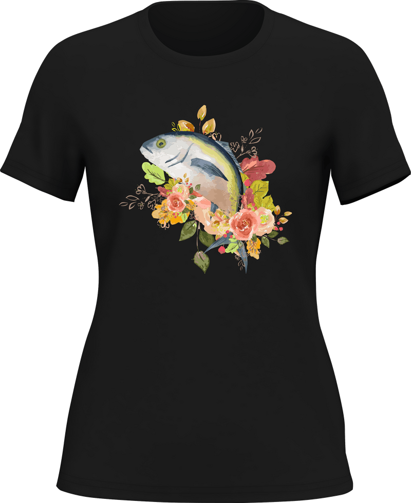 Load image into Gallery viewer, Fishing Flower T-Shirt for Women