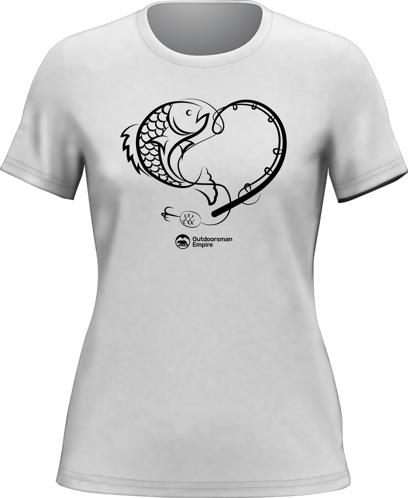 Load image into Gallery viewer, Fishing Heart T-Shirt for Women