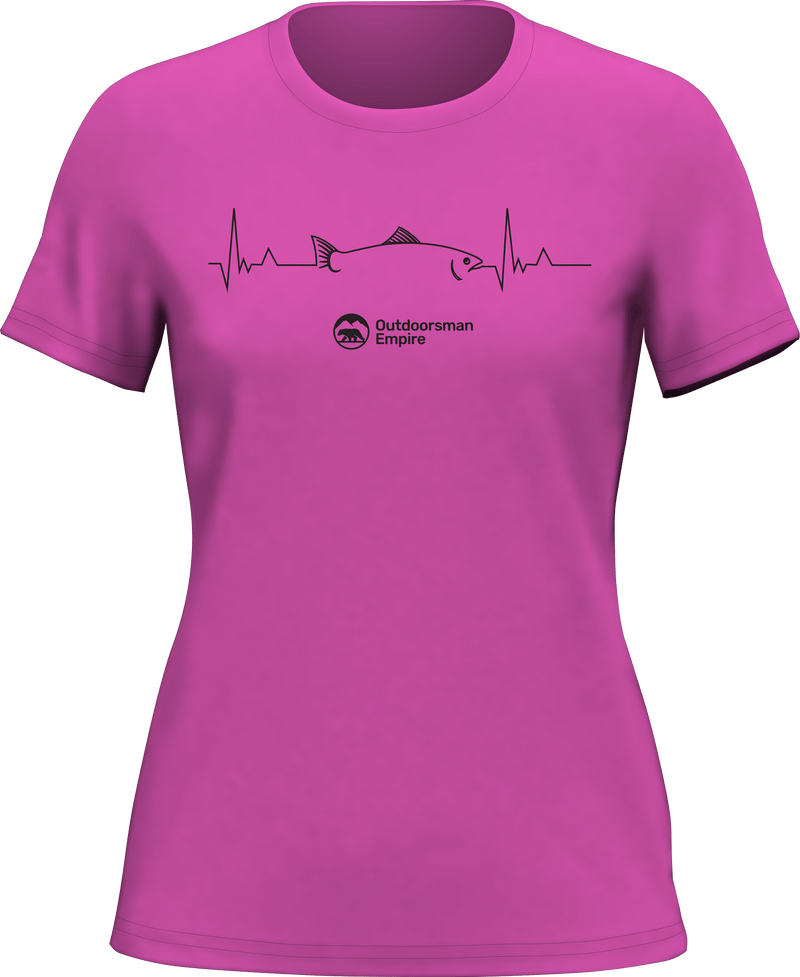 Load image into Gallery viewer, Fishing Cardiogram T-Shirt for Women