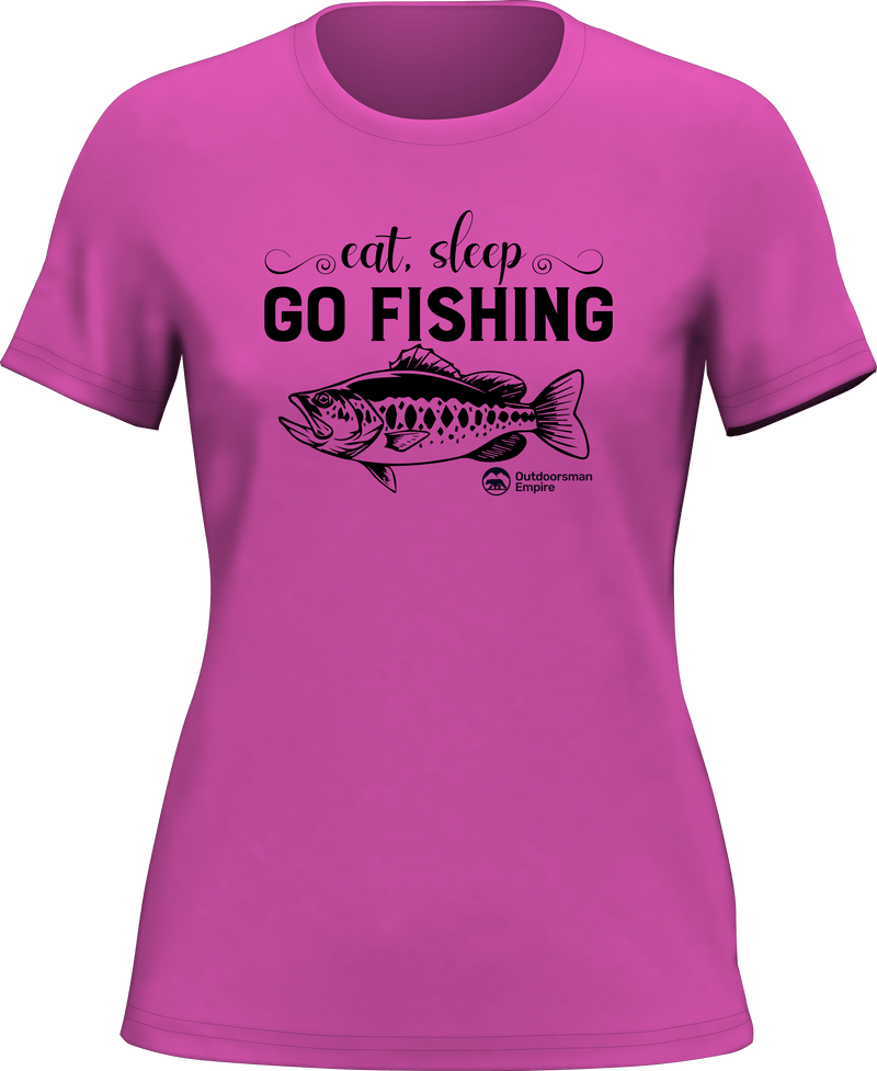 Load image into Gallery viewer, Eat Sleep Go Fishing T-Shirt for Women