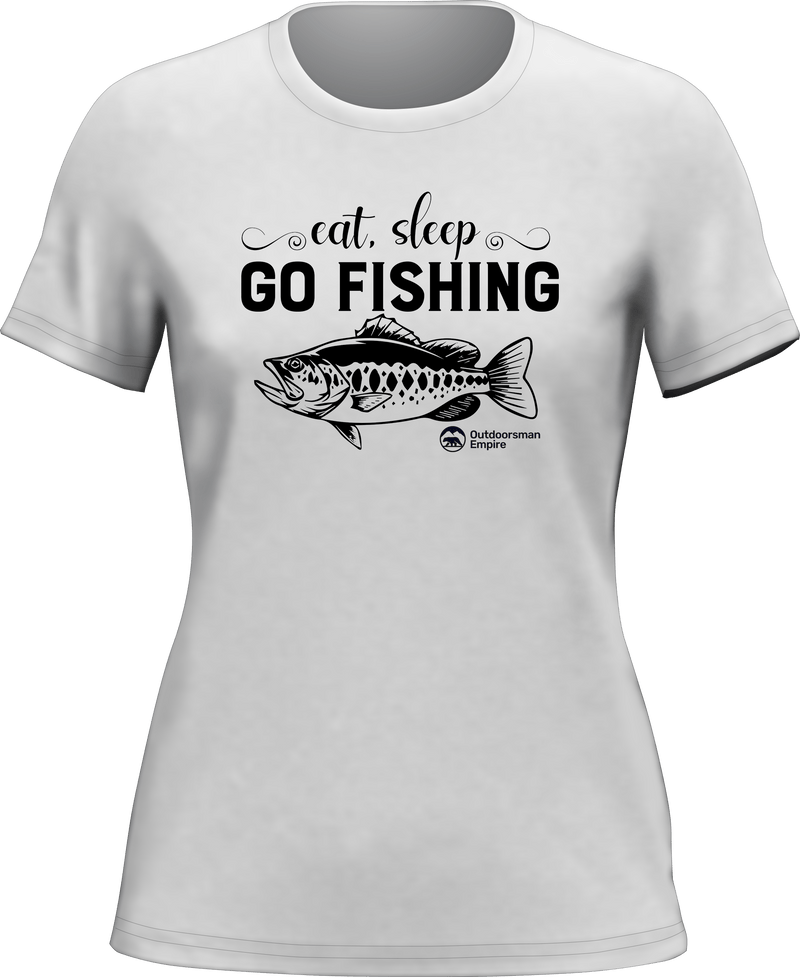 Load image into Gallery viewer, Eat Sleep Go Fishing T-Shirt for Women