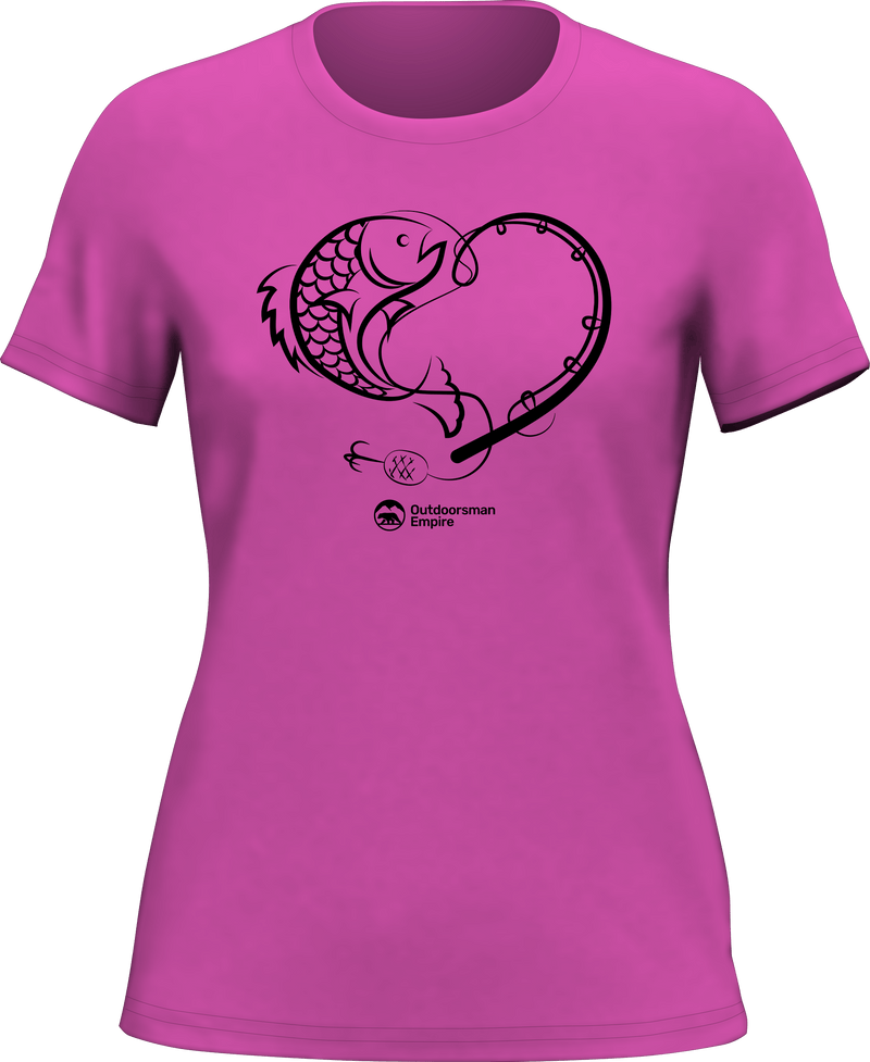 Load image into Gallery viewer, Fishing Heart T-Shirt for Women