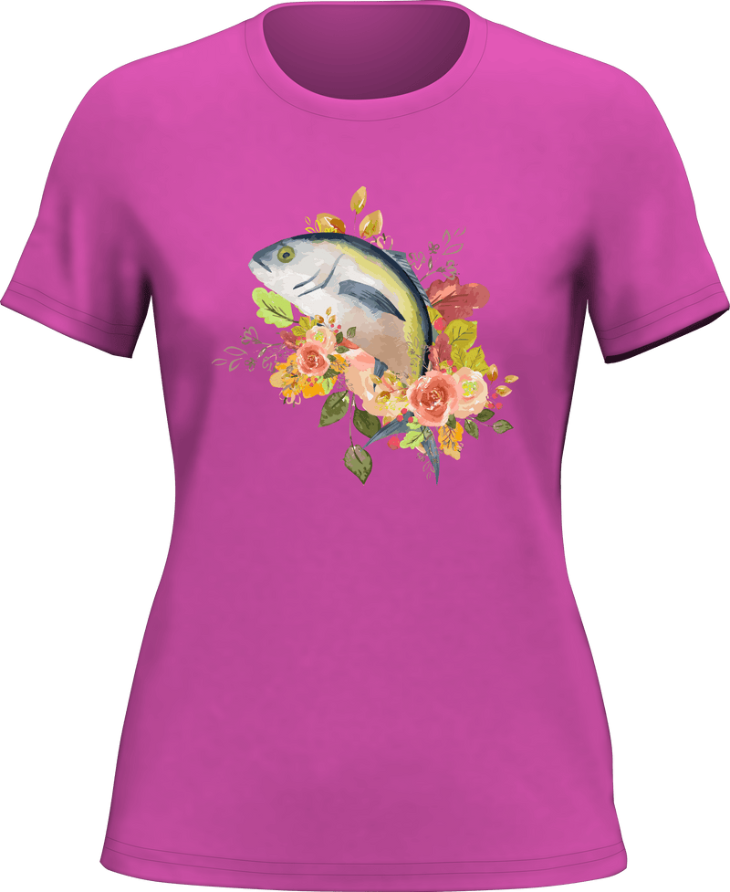 Load image into Gallery viewer, Fishing Flower T-Shirt for Women
