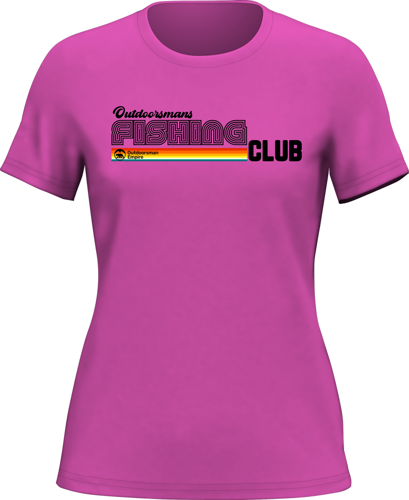 Load image into Gallery viewer, Outdoorsman Fishing Club Disco T-Shirt for Women