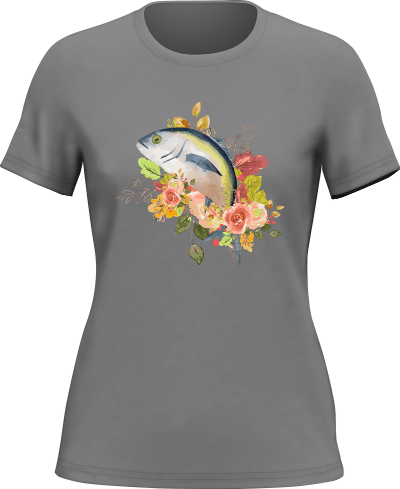 Load image into Gallery viewer, Fishing Flower T-Shirt for Women