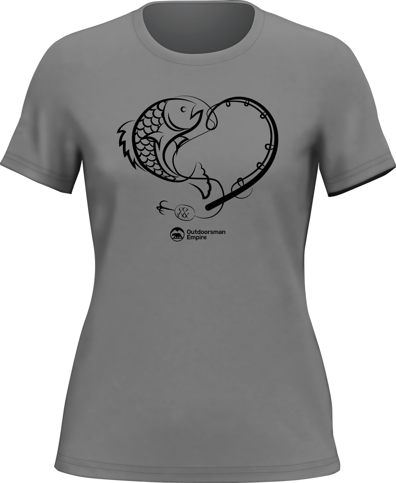 Load image into Gallery viewer, Fishing Heart T-Shirt for Women
