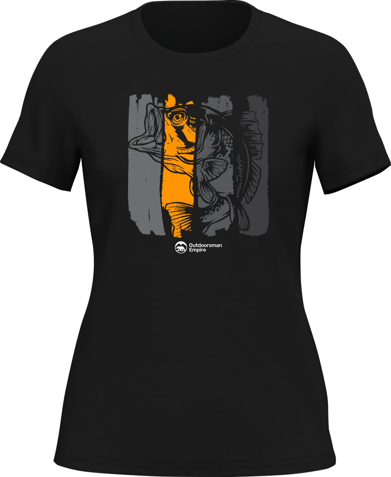 Load image into Gallery viewer, Fishing Grunge Bars T-Shirt for Women