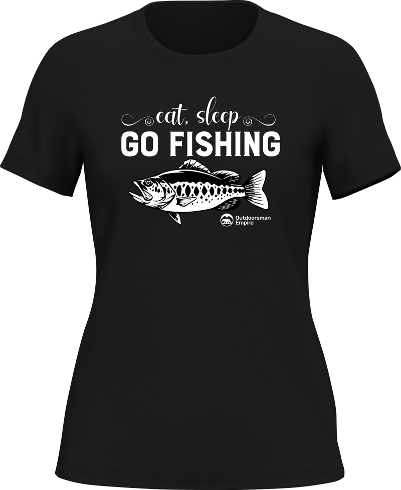 Load image into Gallery viewer, Eat Sleep Go Fishing T-Shirt for Women