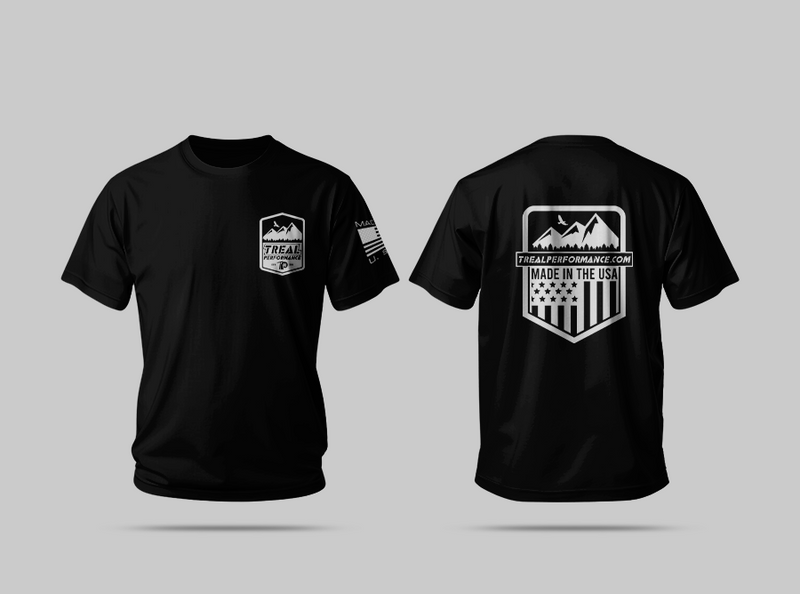 Load image into Gallery viewer, Treal Performance Made In USA | Grey Logo | Short Sleeve T-Shirt