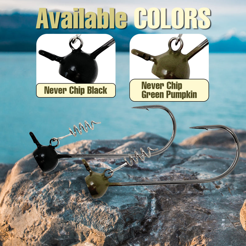 Load image into Gallery viewer, Reaction Tackle Tungsten Stand-Up Shaky Head Jigs (5 pack)