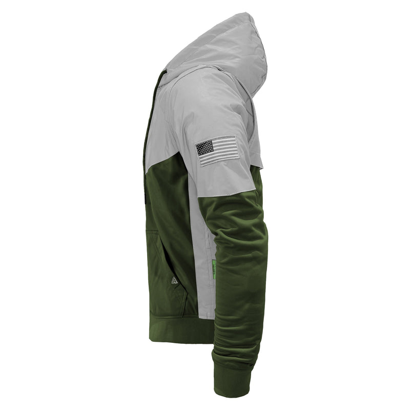 Load image into Gallery viewer, Ultra Reflective Hoodie Army Green Eclipse