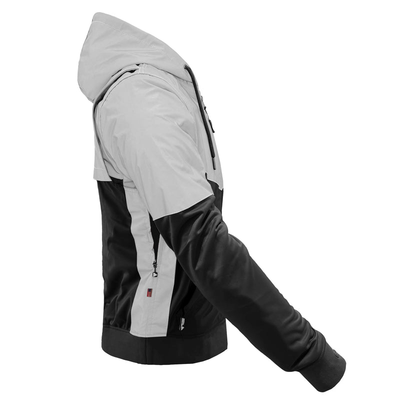 Load image into Gallery viewer, Ultra Reflective Hoodie "Alloy Eclipse" - Black and Silver