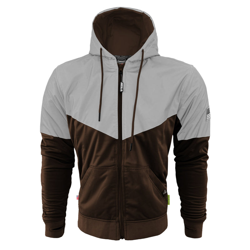 Load image into Gallery viewer, Ultra Reflective Hoodie Brown Eclipse with Pads