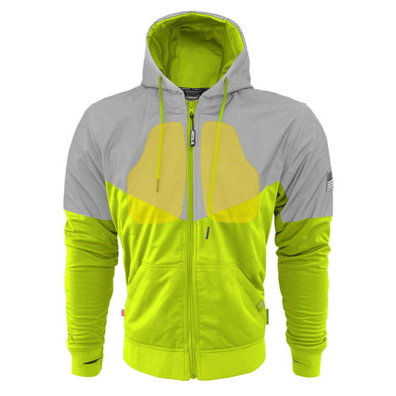 Load image into Gallery viewer, Ultra Reflective Hoodie Hi Vis Green Eclipse