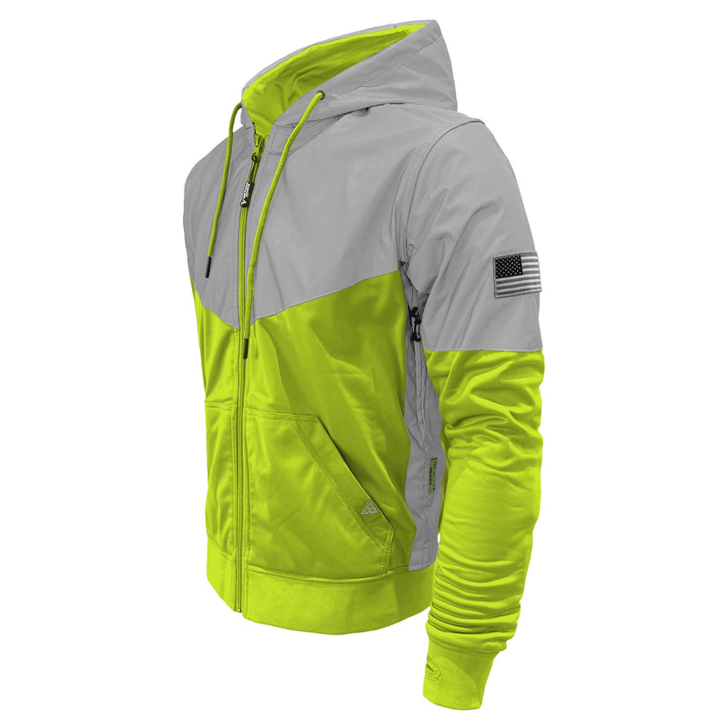 Load image into Gallery viewer, Ultra Reflective Hoodie Hi Vis Green Eclipse