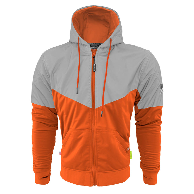 Load image into Gallery viewer, Ultra Reflective Hoodie Hi Vis Orange Eclipse
