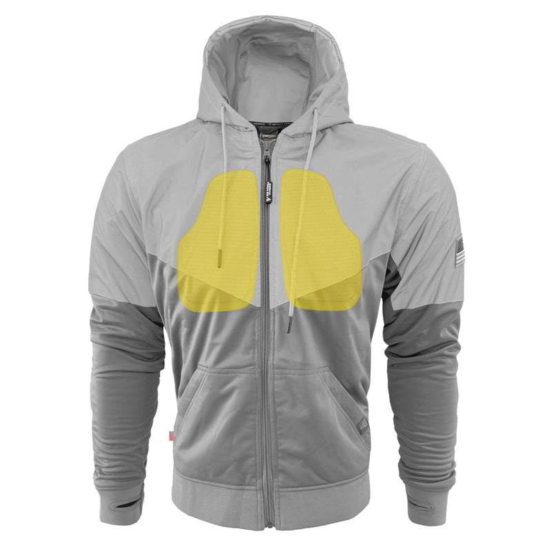 Load image into Gallery viewer, Ultra Reflective Hoodie "Twilight Titanium" - Light Gray and Silver