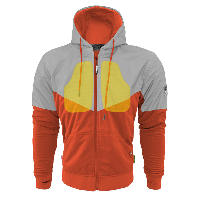 Load image into Gallery viewer, Ultra Reflective Hoodie Orange Eclipse