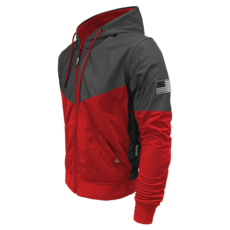Load image into Gallery viewer, Ultra Reflective Hoodie Red Nebula with Pads