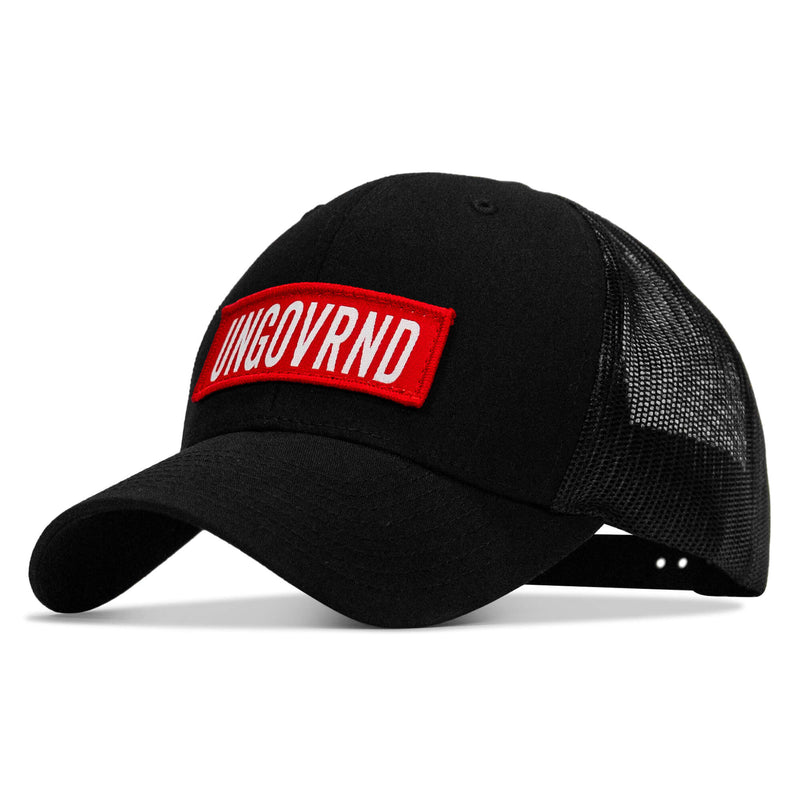 Load image into Gallery viewer, Ungovrnd Red Patch Snapback Hat