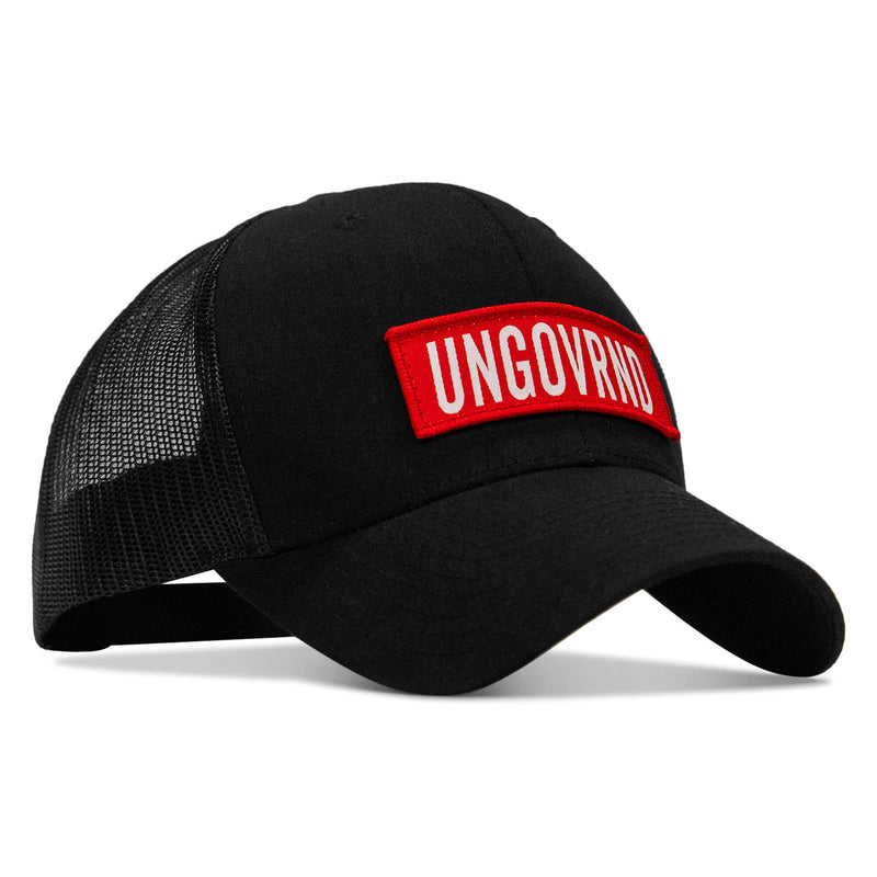 Load image into Gallery viewer, Ungovrnd Red Patch Snapback Hat