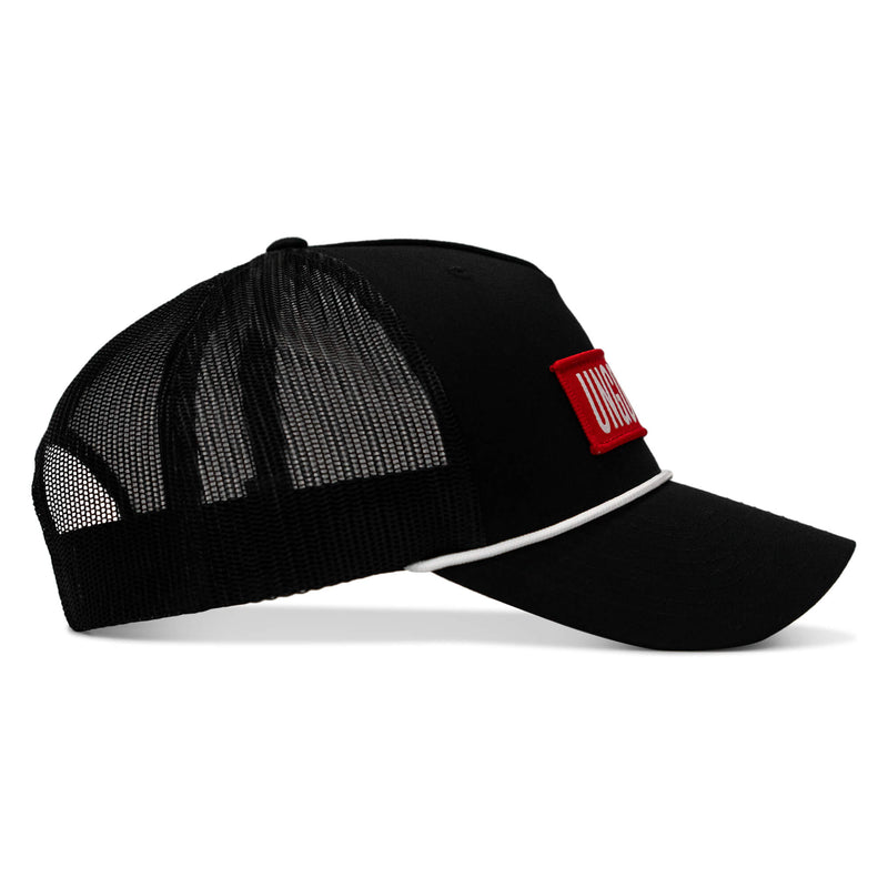 Load image into Gallery viewer, Ungovrnd Red Patch Rope Snapback Hat