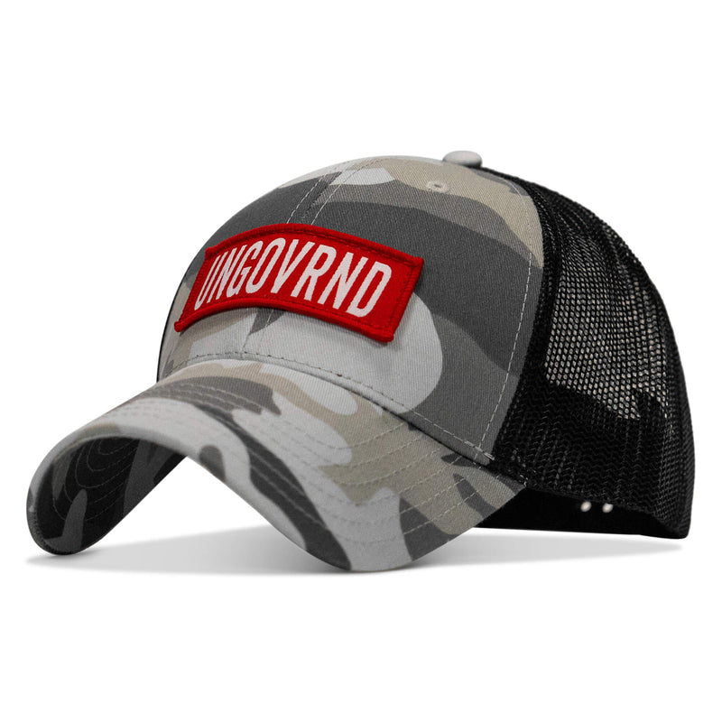 Load image into Gallery viewer, Ungovrnd Red Patch Snapback Hat