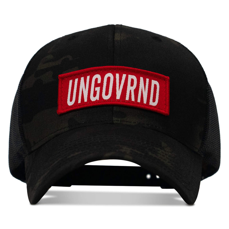 Load image into Gallery viewer, Ungovrnd Red Patch Snapback Hat