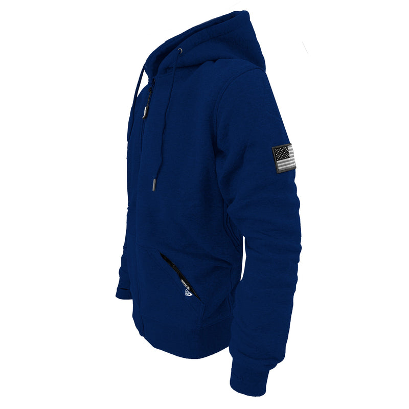 Load image into Gallery viewer, Protective Fleece Unisex Hoodie - Navy Blue