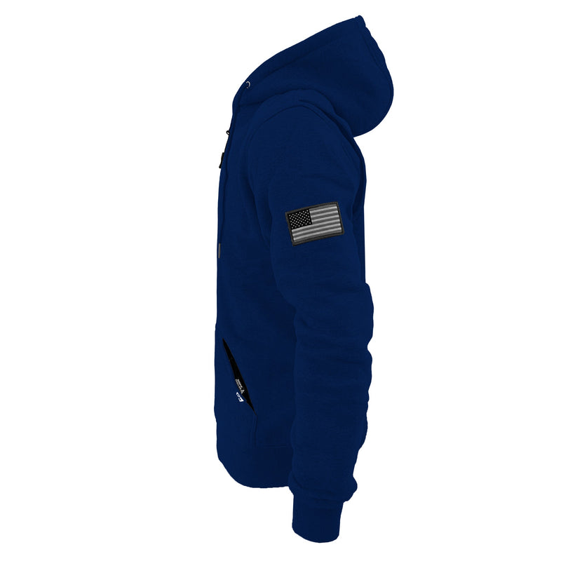 Load image into Gallery viewer, Protective Fleece Unisex Hoodie - Navy Blue