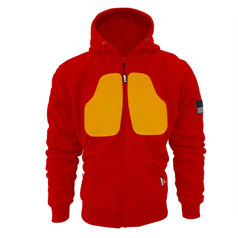 Load image into Gallery viewer, Protective Fleece Unisex Hoodie - Red