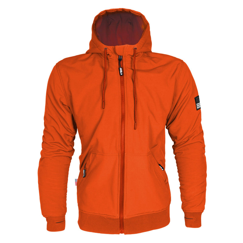Load image into Gallery viewer, Protective SoftShell Unisex Hoodie - Orange Matte
