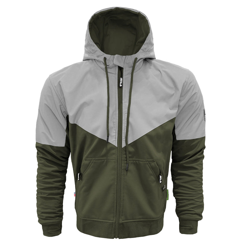 Load image into Gallery viewer, SoftShell Reflective Army Green Eclipse Hoodie