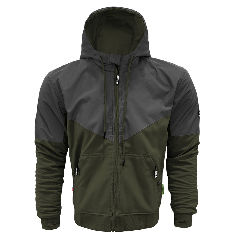 Load image into Gallery viewer, SoftShell Reflective Army Green Nebula Hoodie