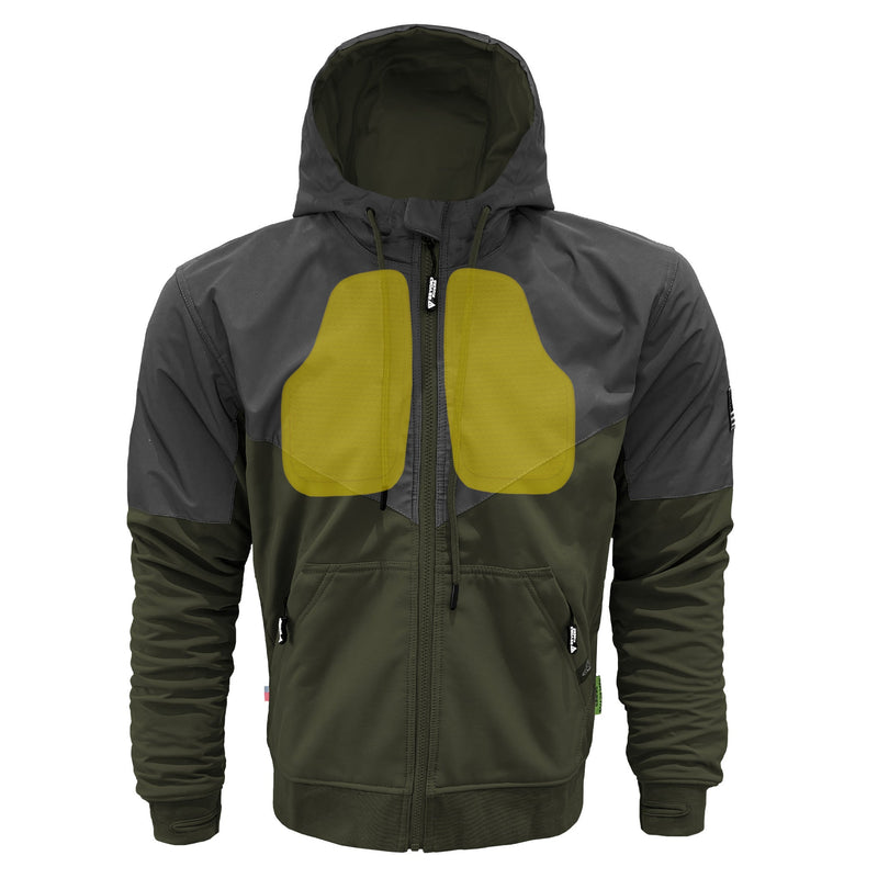 Load image into Gallery viewer, SoftShell Reflective Army Green Nebula Hoodie