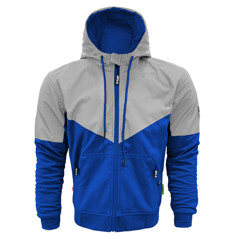 Load image into Gallery viewer, SoftShell Reflective Blue Eclipse Hoodie