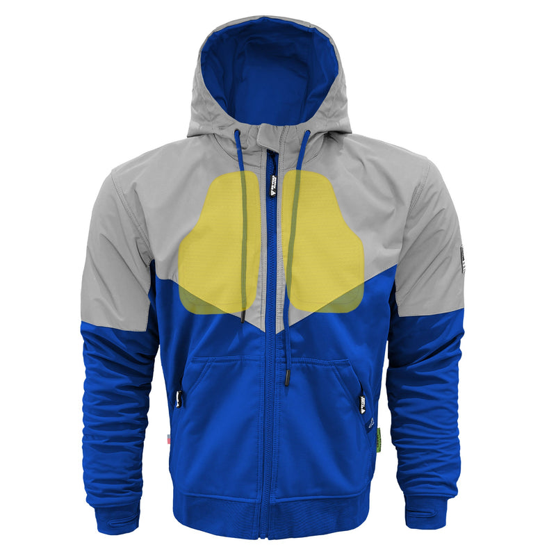 Load image into Gallery viewer, SoftShell Reflective Blue Eclipse Hoodie