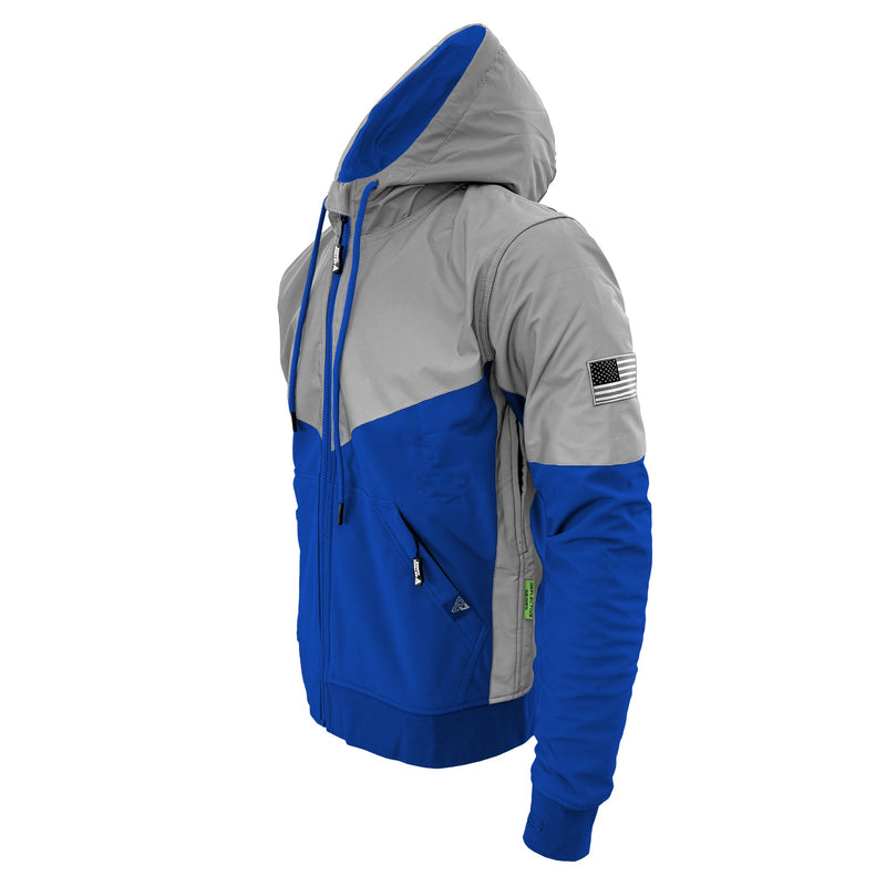 Load image into Gallery viewer, SoftShell Reflective Blue Eclipse Hoodie