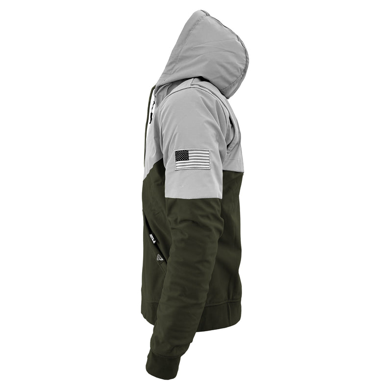 Load image into Gallery viewer, SoftShell Reflective Army Green Eclipse Hoodie