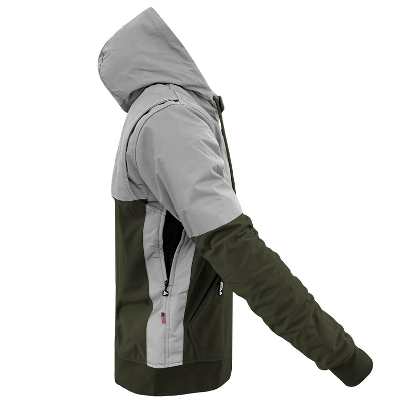 Load image into Gallery viewer, SoftShell Reflective Army Green Eclipse Hoodie