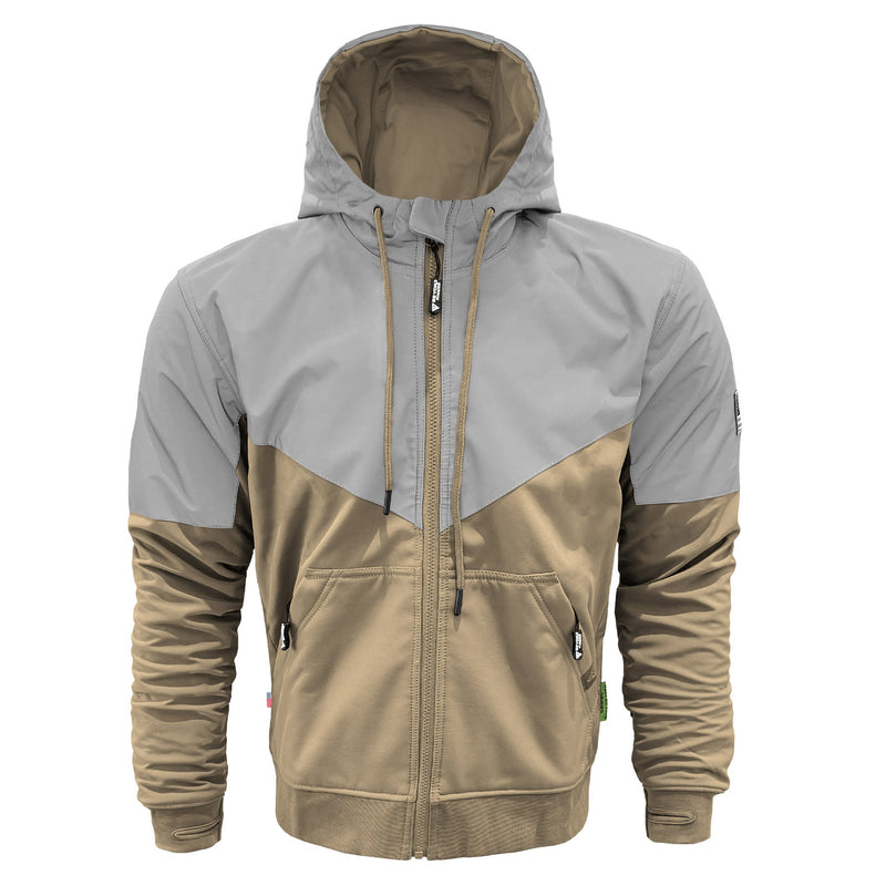 Load image into Gallery viewer, SoftShell Reflective Khaki Eclipse Hoodie