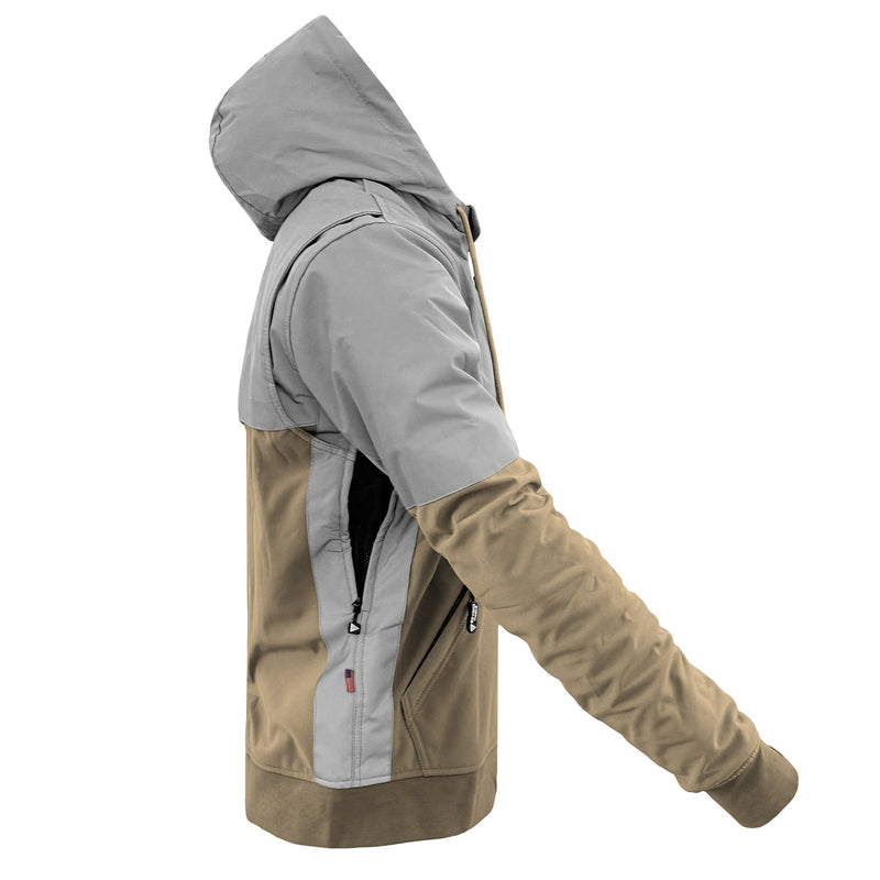 Load image into Gallery viewer, SoftShell Reflective Khaki Eclipse Hoodie