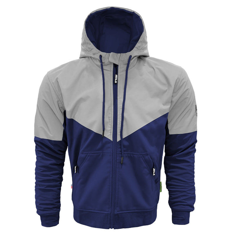 Load image into Gallery viewer, SoftShell Reflective Navy Blue Eclipse Hoodie