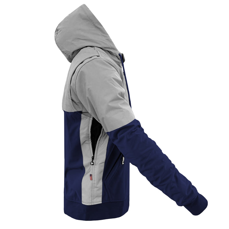 Load image into Gallery viewer, SoftShell Reflective Navy Blue Eclipse Hoodie