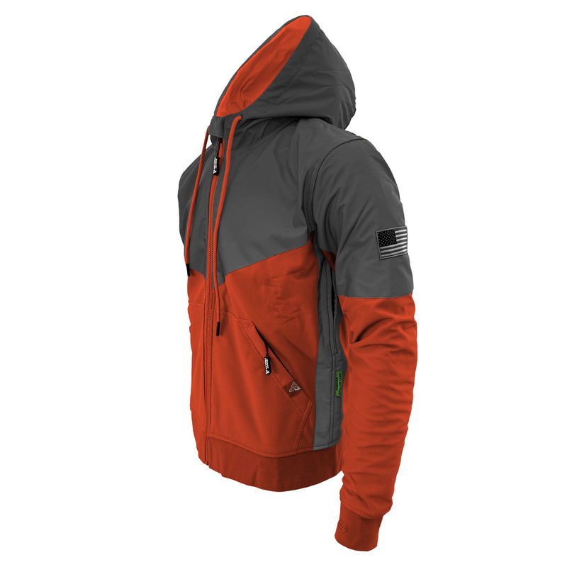 Load image into Gallery viewer, SoftShell Reflective Orange Nebula Hoodie