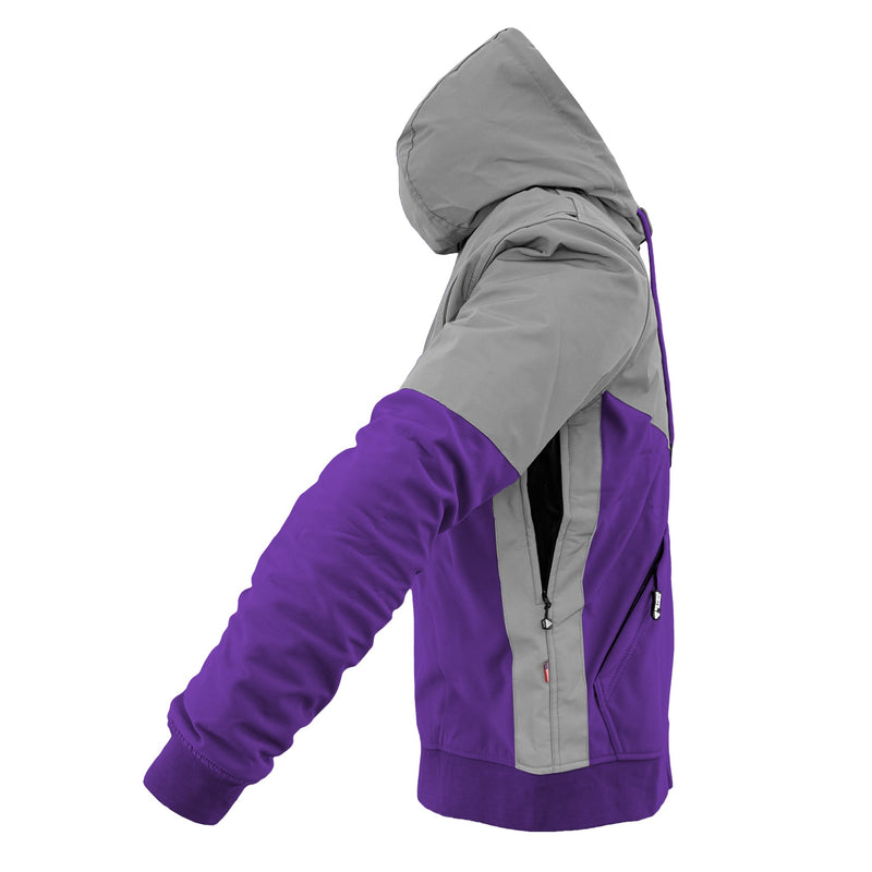 Load image into Gallery viewer, SoftShell Reflective Purple Eclipse Hoodie