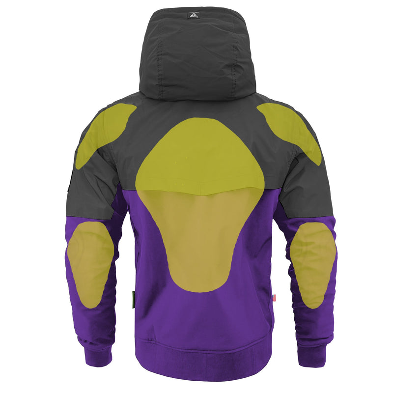 Load image into Gallery viewer, SoftShell Reflective Purple Nebula Hoodie - with Pads