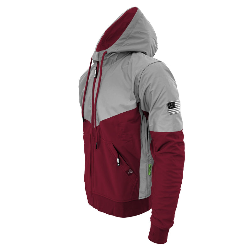 Load image into Gallery viewer, SoftShell Reflective Red Maroon Eclipse Hoodie