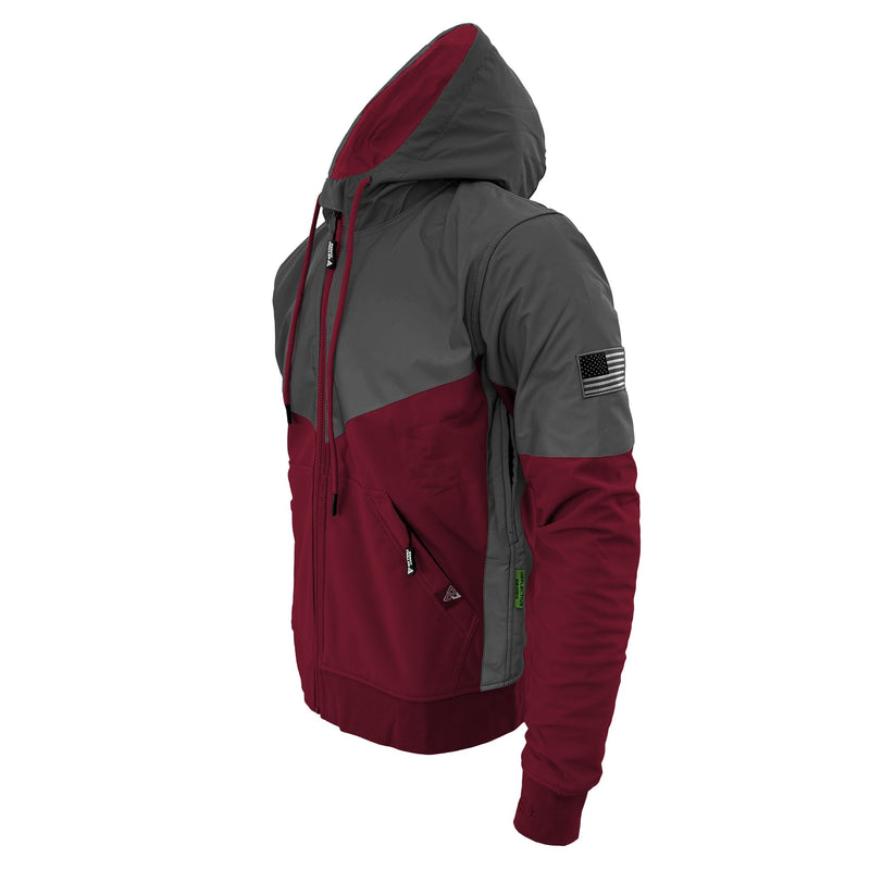 Load image into Gallery viewer, SoftShell Reflective Red Maroon Nebula Hoodie